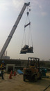 吊車起重高空吊掛-住華科技頂樓冰水機搬運工程