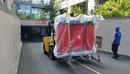 堆高機搬遷-電氣箱電桶(重約6噸)移入工程
